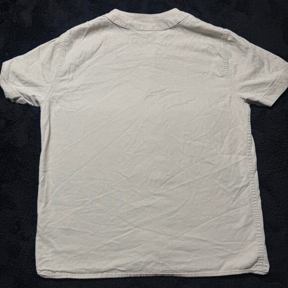 Hollister Button-Up Baseball Style Tee – Beige/Cream - Picture 3 of 3